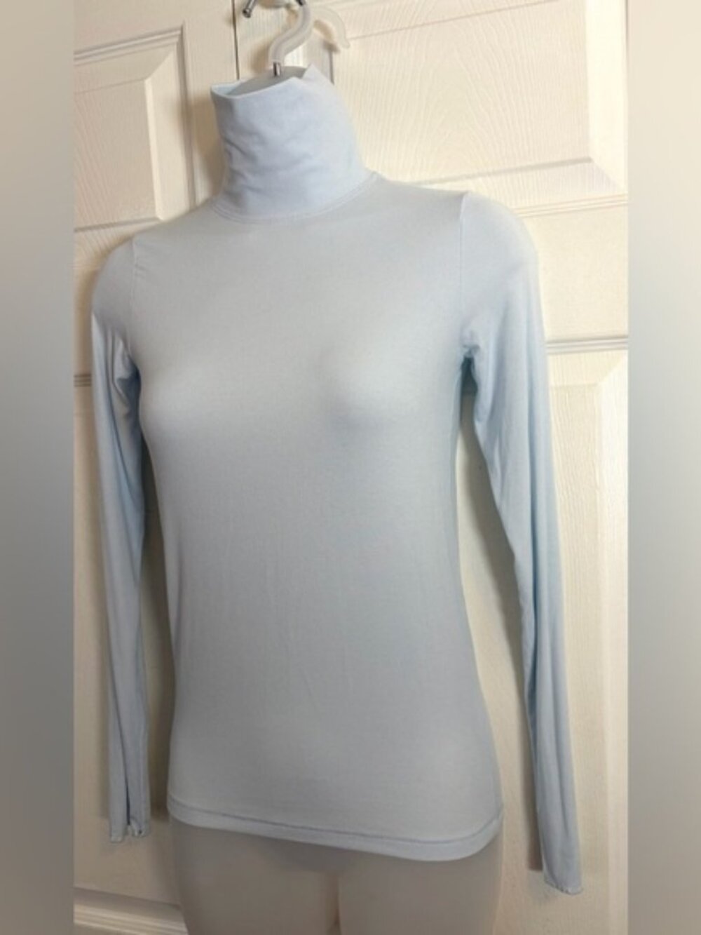 Outdoor Voices Top Women’s Blue Knit Turtleneck Modal Blend XS - Picture 2 of 11